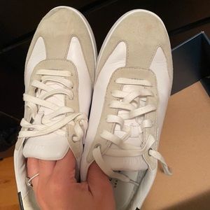 White, off white suede cole haan sneaker